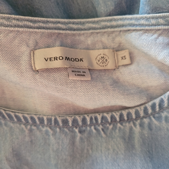 Vero Moda Blue Open Seam Arm Top XS - Picture 6 of 6